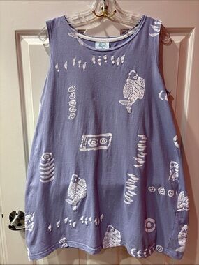 Lavender Printed Beach Dress Size Medium